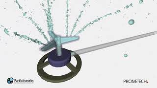 ガーデンスプリンクラーによる散水解析/Water spray simulation by a garden sprinkler