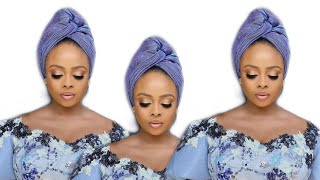 EASIEST TURBAN GELE USING ASO OKE - Owambe Gele Series