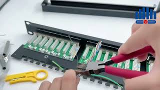 How to wiring the shielded 24 ports cat6 patch panel?