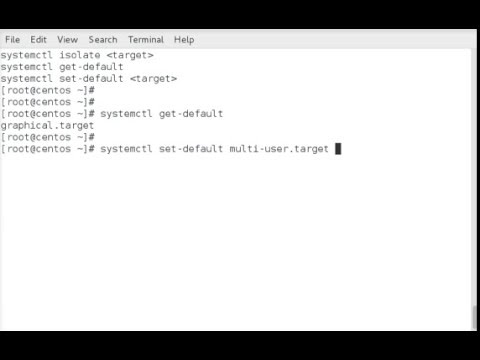Changing target mode, default target mode, etc. with systemctl on RHEL/CentOS Changing target mode, default target mode, etc. with systemctl on RHEL/CentOS