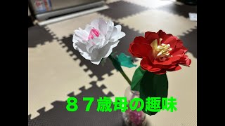 母は８７歳。趣味は折り紙でお花作り