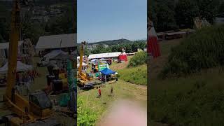 Spaß für Kinder mit der Seilrutsche beim Sicherheitstag auf der Schleppe Alm.