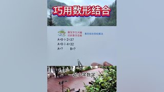 小学数学 巧用数形结合 今天为大家分享一道数形结合的经典题型！