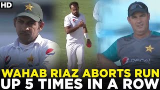 Wahab Riaz Aborts Run up Five Times in a Row | Pakistan vs Sri Lanka | Test | PCB | MA2A