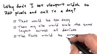 Fixed viewport width - Mobile Web Development
