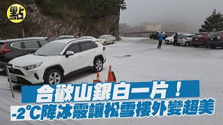 【點新聞】合歡山銀白一片！-2℃降冰霰讓松雪樓外變超美