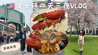 美國VlogEP.2波士頓四天三夜｜龍蝦吃到爽🦞｜紅襪芬威球場｜哈佛大學\u0026MIT\u0026櫻花🌸