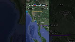 🛩️ Manila to Abu Dhabi – A Key Route Between the Philippines and the UAE! 🇵🇭✈️🇦🇪