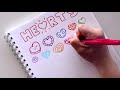 colourful heart doodles ♥ doodle with me