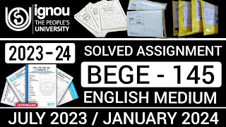 BEGE 145 SOLVED ASSIGNMENT 2023-24 | BEGE 145 SOLVED ASSIGNMENT 2024 IN ENGLISH | BEGE 145  2023-24