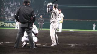 2011/04/15　楽天　田中将大 VS T-岡田（第3打席）甲子園バックネット裏から