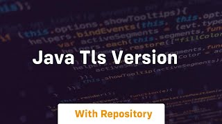java tls version