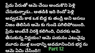 |ప్రేమ సంఘర్షణ|Part -12|heart touching story|telugu audio story|ప్రతి ఒక్కరు వినాల్సిన కథ