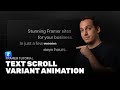 Text Scroll Variant Animation in Framer (Full Tutorial)