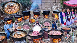 5 BROTHERS BIGGEST Village marriage Ceremony | Cooking Kabuli Pulao for a crowd😮