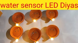 WATER SENSOR LED DIYAS //पानी से जलने वाला दिया.