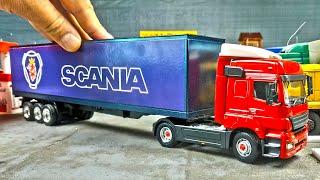 Моделька грузовика с полуприцепом SCANIA масштаб 1/43. Про машинки.