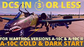 DCS A-10C ii cold start Procedure - Warthog Quick Startup - DCS in 3 Or Less