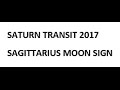 Saturn transit 2017  Sagittarius Moon sign