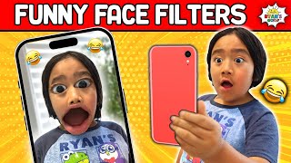 Ryan's World Funny Face Filters Collections!