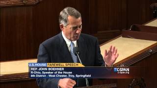 Speaker John Boehner (R-OH) Farewell Address (C-SPAN)