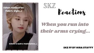 SKZ imagine: when you run into their arms crying... :(   (skz ff)