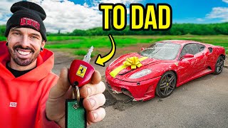 I REBUILT A WRECKED FERRARI THEN GAVE IT TO MY DAD
