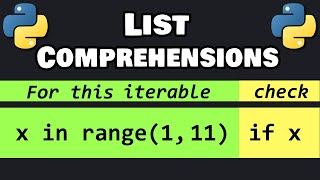 Learn Python LIST COMPREHENSIONS in 10 minutes! 📃