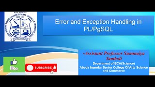 10 Error and Exception Handling In PLPgSQL