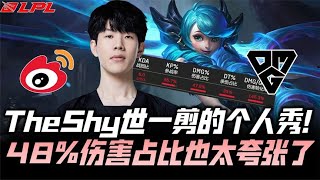 WBGvsOMG速看G1：TheShy世一剪恐怖如斯,47.8％傷占格溫一人血C！