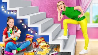 HOW TO SNEAK FOOD INTO SECRET ROOM | Genius Ideas And Crafts For Sneaking In Snacks By 123GO! SCHOOL