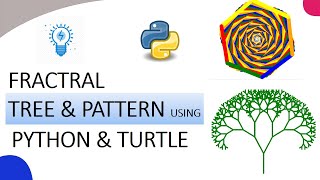 "Draw Fractal Tree & Draw Pattern Using Turtle in Python" l KNOWLEDGE DOCTOR l Python Graphics