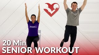 20 Min Senior Exercises at Home - In Chair Exercises for Seniors Seated Elderly Workouts for Balance
