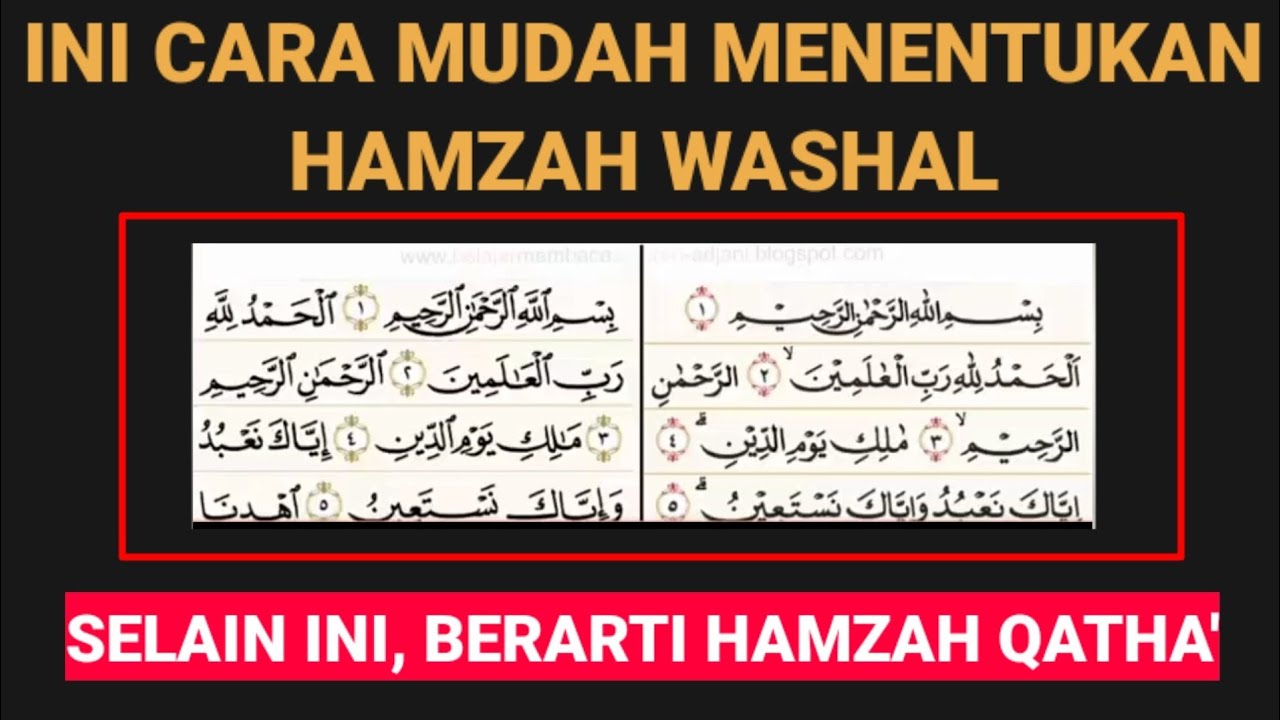 Ingat ‼️Inilah Cara Mudah Bedakan Hamzah Washal Dan Hamzah Qatha' Dalam ...