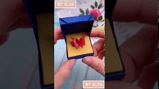 蝴蝶戒指折纸origami butterfly ringhow to make a paper butterfly ring paper folding120