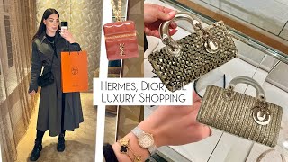 First Luxury Shopping in 2025- Collecting New Hermes, Stunning Dior Bags \u0026 YSL