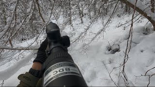 北東北　狩猟生活　雪山で半矢の鹿を追い、獲る