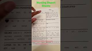 Nursing Report Sheets Nursingreportsheets Nursingtips