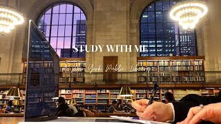 [Study with me] at New York Public Library | 뉴욕 공립도서관에서 함께 공부해요 | 간호대생 스터디윗미 | real time
