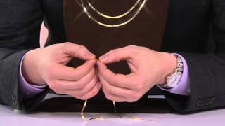 Vicenza Gold Solid Polished Herringbone Necklace on QVC