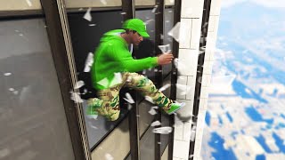 DANGEROUS MILE HIGH GLASS JUMPING CHALLENGE! (GTA 5 Funny Moments)