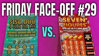 FRI. FACE-OFF 29: $5 $150K YEAR FOR LIFE VS. TRIPLE GOLDEN CHERRIES FL Lottery Scratchers