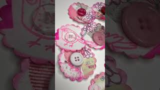 Collage Buttons #collageart #buttons #cutediy #diy #stamping #fypシ゚ #pretty #tags #valentinesday2025