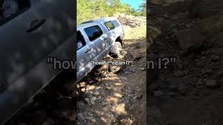The Tacoma that could 😤 all it took was a little bit of rock stacking to get out of this nasty spot