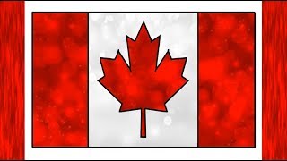 Drawing Canada flag | Colorful Canadian Flag | National Flag of Canada | Little Channel | Draw Flags
