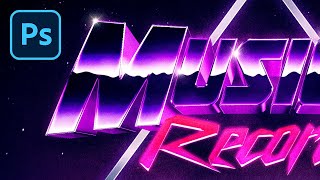 How to Convert Your Text or Logo to Synthwave 80s Style in Photoshop (+ FREE PSD)