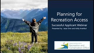 Planning for Recreation Access Webinar May 2023