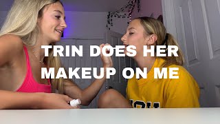 TRIN DOES HER MAKEUP ON ME @trinity.masonn