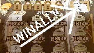 Big Mystery Number WINALL!! Break the Bank and Wild Numbers 20X scratch off tickets.