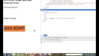 STRINGS SUBSTRING METHOD IN JAVA SCRIPT DEMO